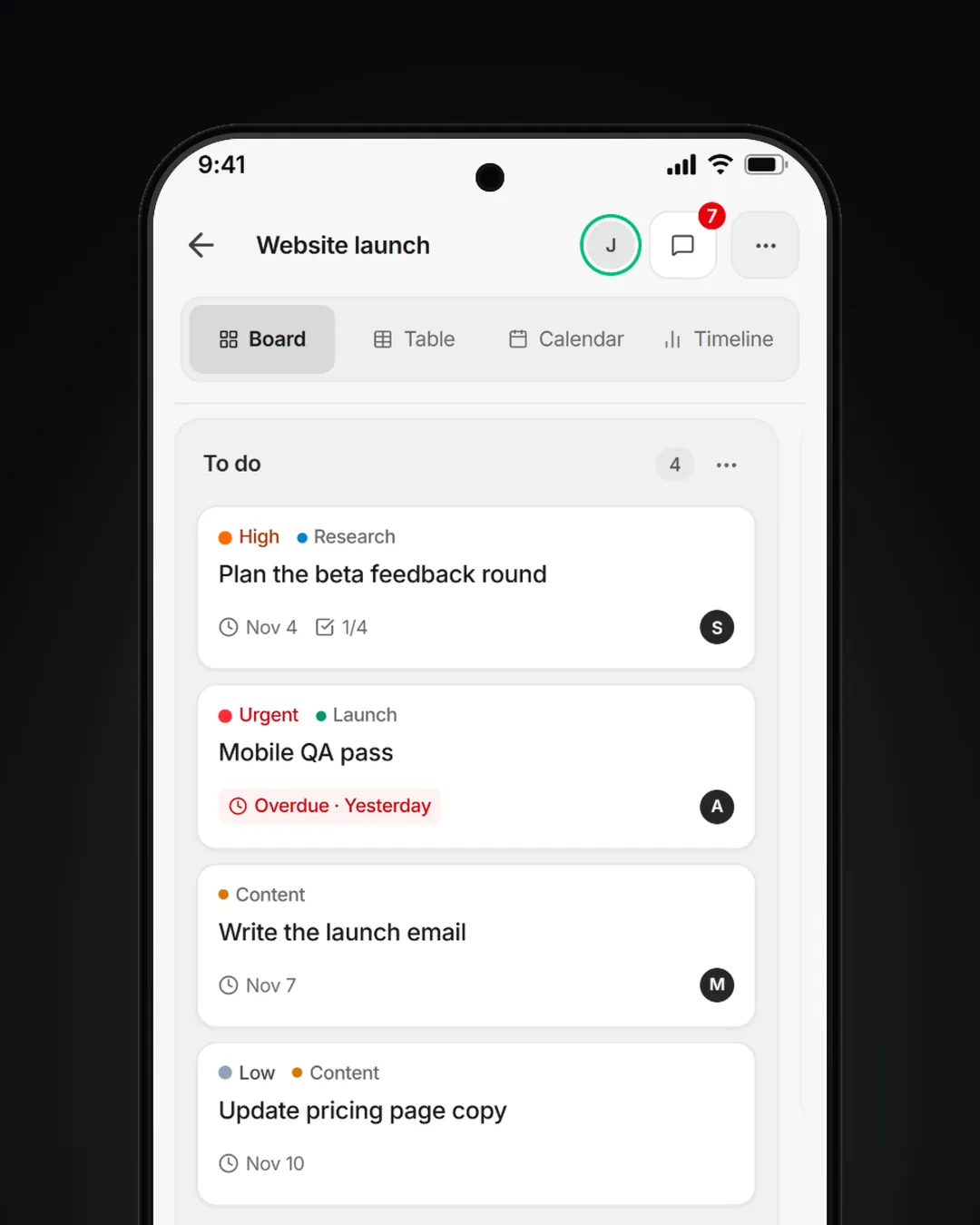 A board on Android